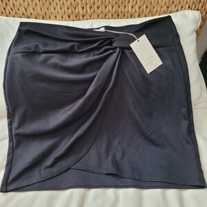 A New Day Knot Front Wrap Mini Skirt